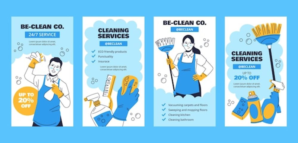 手繪清潔服務instagram故事